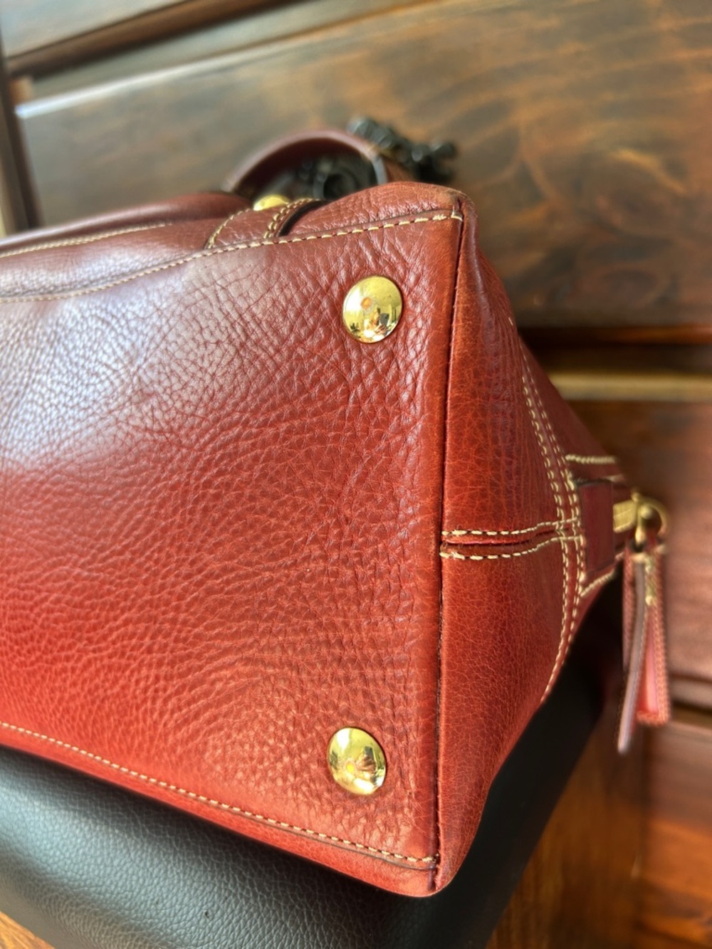 Authentic Vintage Coach Hampton Miranda Satchel Leather Bordeaux Burgundy 11085 - Picture 13 of 15